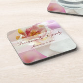 Dessous-de-verre Coeur orchidée (Côté gauche)