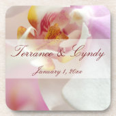 Dessous-de-verre Coeur orchidée (Devant)