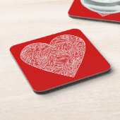 Dessous-de-verre Coeur roux (Côté gauche)