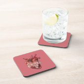 Dessous-de-verre Coeurs Beverage Coaster (Côté Droit)