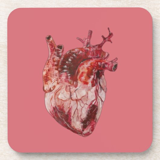 Dessous-de-verre Coeurs Beverage Coaster (Devant)