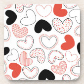 Dessous-de-verre Coeurs colorés (Devant)