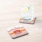 Dessous-de-verre Coeurs coralliens du 35e anniversaire (Côté Droit)