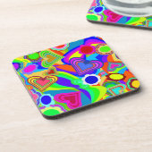 Dessous-de-verre Cœurs Fleurs Groovy (Côté gauche)