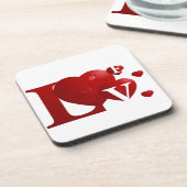 Dessous-de-verre Coeurs L.O.V.E. (Côté gauche)