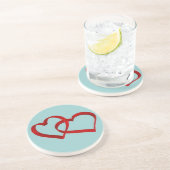 Dessous de verre Coeurs liés (Côté)