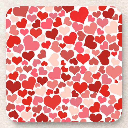 Dessous-de-verre Coeurs Motif multicolore-20367 (Devant)