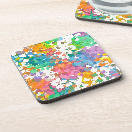 Dessous-de-verre Coeurs Pastel Confetti (Côté gauche)