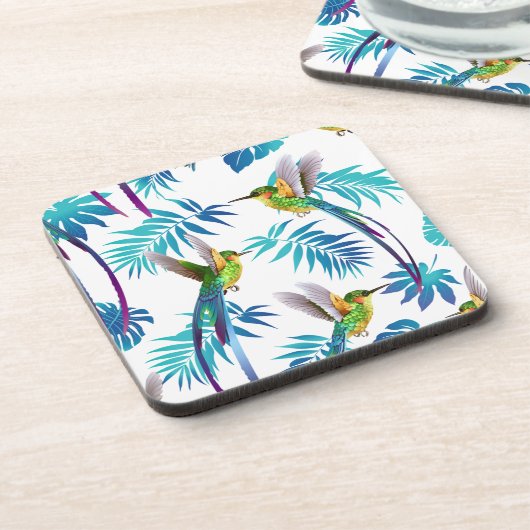 Dessous-de-verre Colibri à queue longue tropicale (Côté gauche)