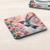 dessous de verre colibri floral (Côté gauche)