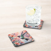 dessous de verre colibri floral (Côté Droit)