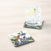 Dessous-de-verre Colibri roux avec Columbines (Côté Droit)