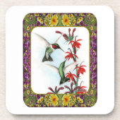 Dessous-de-verre Colibris et Fleurs #5 (Devant)