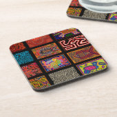 Dessous-de-verre Collage de Kuna Indian Mola (Côté gauche)