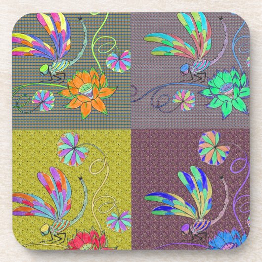 Dessous-de-verre Collage de libellules (Devant)