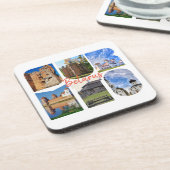 Dessous-de-verre Collage de monuments du Bélarus Architecture sous- (Côté gauche)