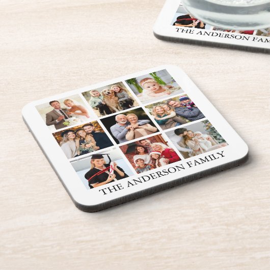 Dessous-de-verre Collage de photos de famille (Côté gauche)