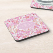 Dessous-de-verre Collage de plage nautique Hot Pink ID840 (Côté gauche)