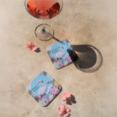 Dessous-de-verre Collage Flamant rose rose rétrograde