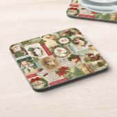 DESSOUS-DE-VERRE COLLAGE VINTAGE DE NOËL (Côté gauche)