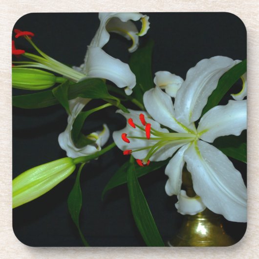 Dessous-de-verre Collection Irlandaise de laiton et de fleurs (Devant)