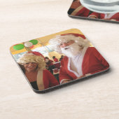 Dessous-de-verre Collection Père Noël élégante. (Côté gauche)