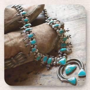 Dessous-de-verre Collier à vendre, Père Noël Fe, Nouveau-Mexique