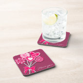 Dessous-de-verre Collipop rose Cork Coster (Côté Droit)