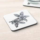 Dessous-de-verre Colonnes de dessin en noir et blanc (Côté gauche)