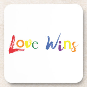 Dessous-de-verre Coloré, gai, design créatif de Love Wins