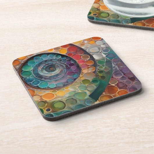 Dessous-de-verre colorés et modernes, décossés (Côté gauche)