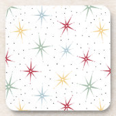 Dessous-de-verre Colorful Atomic Starburst Mid Century Retro (Devant)