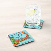 Dessous-de-verre Colorful Cape Cod Map  (Côté Droit)