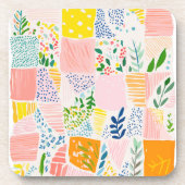 Dessous-de-verre Colorful Pastel Patchwork Preppy (Devant)