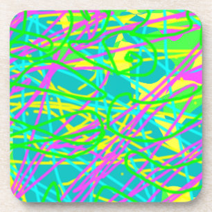 Dessous-de-verre Coloriez Mes Rêves Motif Gribouillage Expressif Ar