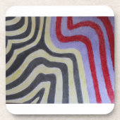 Dessous-de-verre Coloured Waves Hard Plastic Coaster (Devant)