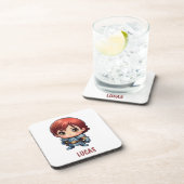 Dessous-de-verre Comic Knight Personalized Kids Room Drink Coaster (Côté Droit)