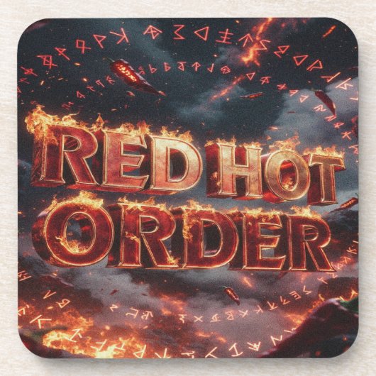 Dessous-de-verre Commande Rouge Chaud (Devant)