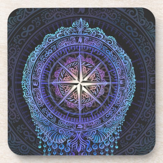 Dessous-de-verre Compas céleste Mandala (Devant)