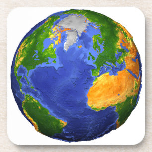 Dessous-de-verre Complétez La Terre Avec Des Données Topographiques