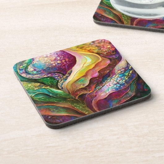 DESSOUS-DE-VERRE COMPOSITION ABSTRAITE (Côté gauche)