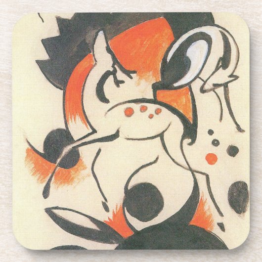 Dessous-de-verre Composition avec deux cerfs par Franz Marc (Devant)