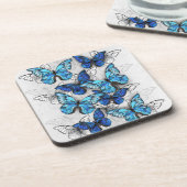 Dessous-de-verre Composition des White and Blue Butterflies (Côté gauche)