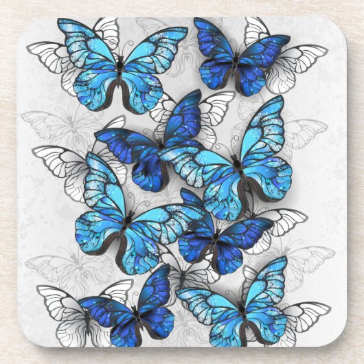 Dessous-de-verre Composition des White and Blue Butterflies (Devant)