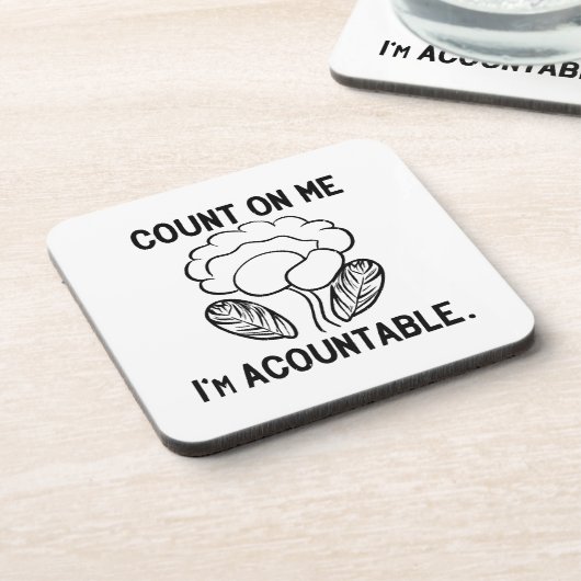 Dessous-de-verre Compte sur moi, je suis responsable (Côté gauche)