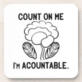 Dessous-de-verre Compte sur moi, je suis responsable (Devant)