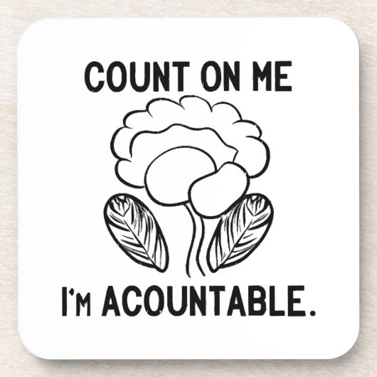 Dessous-de-verre Compte sur moi, je suis responsable (Devant)