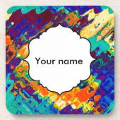 Dessous-de-verre Conception abstraite de texture rétro (Devant)