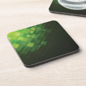 Dessous-de-verre Conception abstraite verte de technologie (Côté gauche)