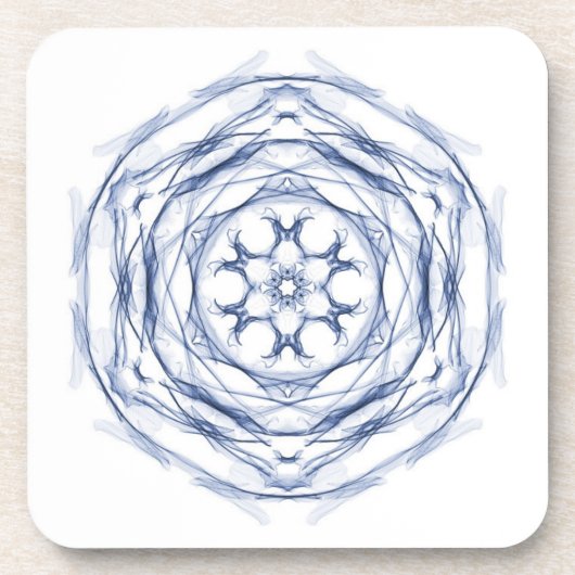 Dessous-de-verre Conception circulaire bleue (Devant)
